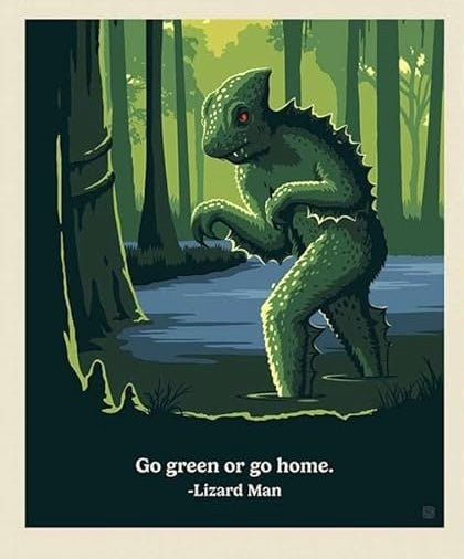 Legends of the National Parks Believe Panel Lizard Man Cut - Riley Blake Designs