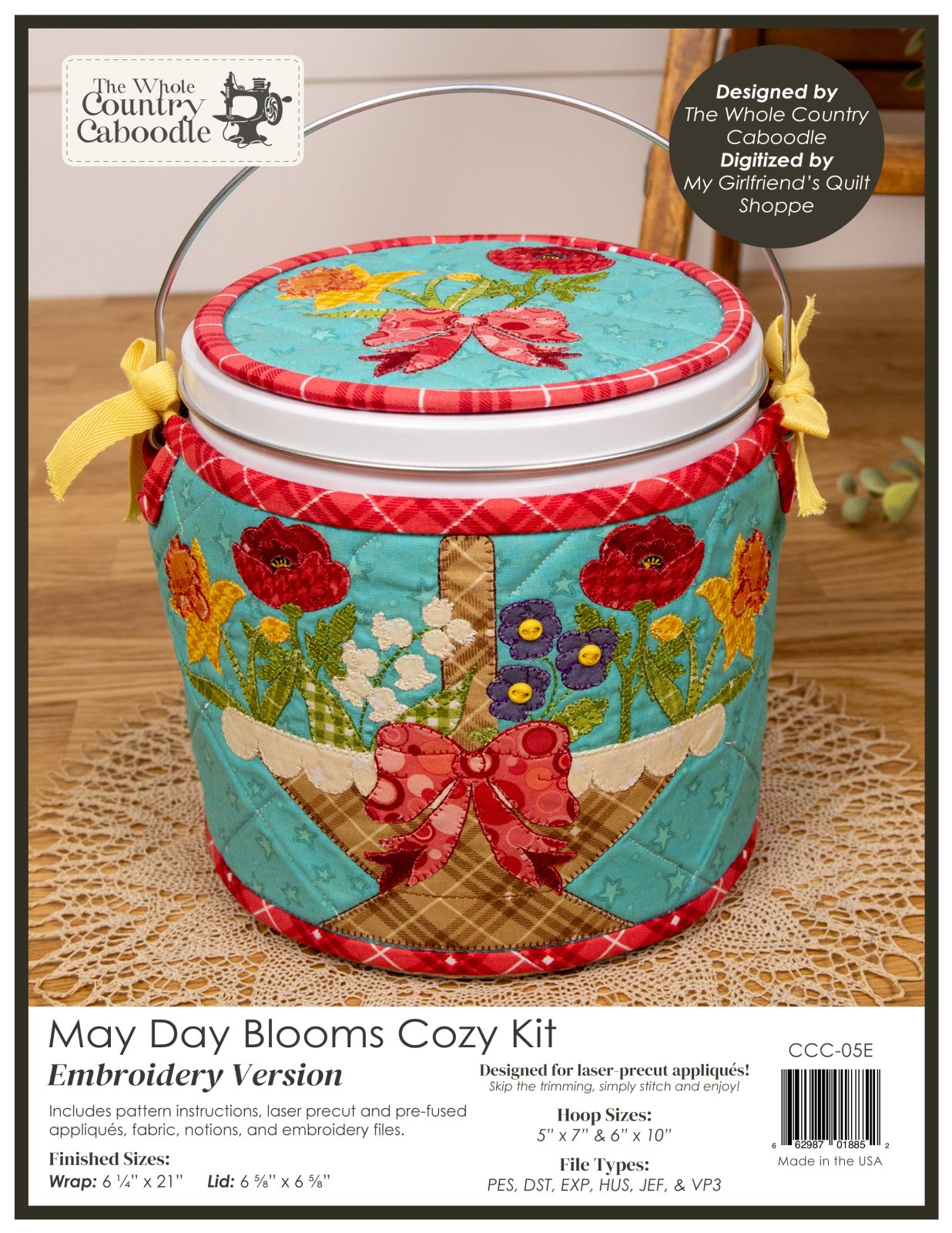 May Day Blooms Cozy Kit Embroidery - The Whole Country Caboodle
