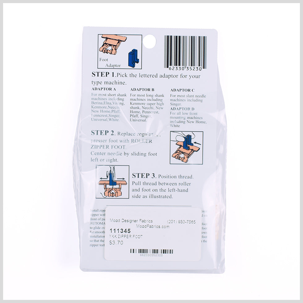 YKK Zipper Roller Foot