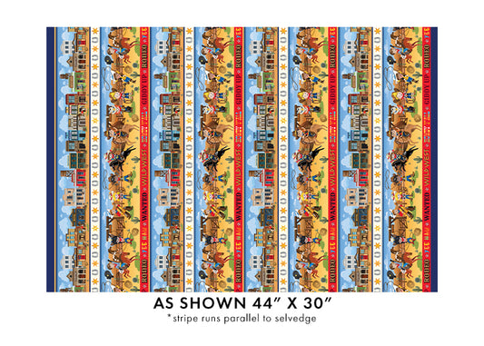 Lil' Buckaroos Stripe Multi - Benartex Lil' Buckaroos Collection