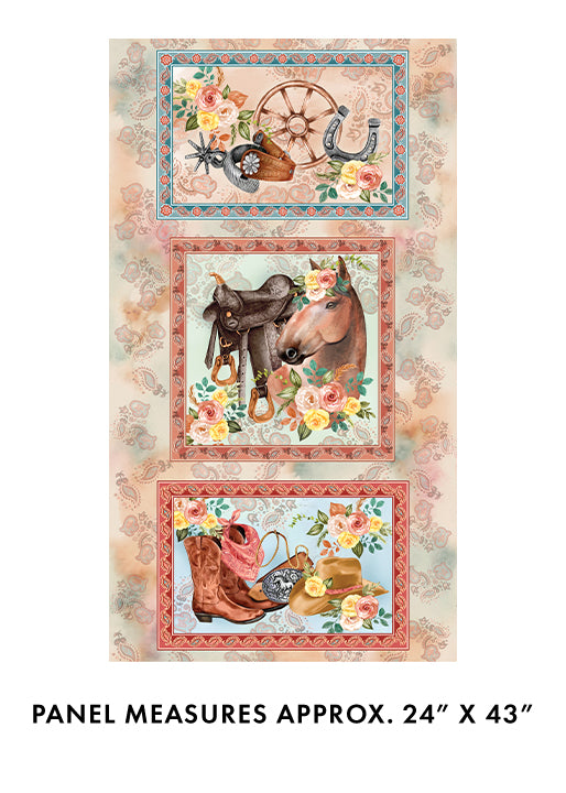 Gone Country Panel Multi - Benartex Designer Fabrics