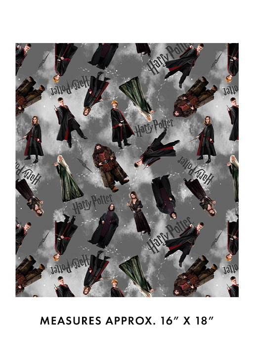 Harry Potter Characters Gray - Benartex Fabrics
