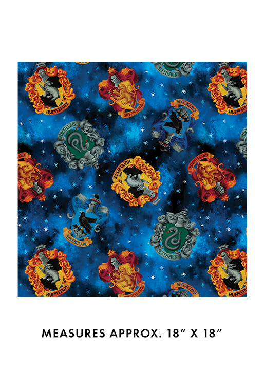 Harry Potter House Crests Blue - Benartex Fabrics