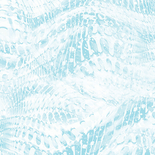 Rippling Waves Light Turquoise - Benartex Designer Fabrics