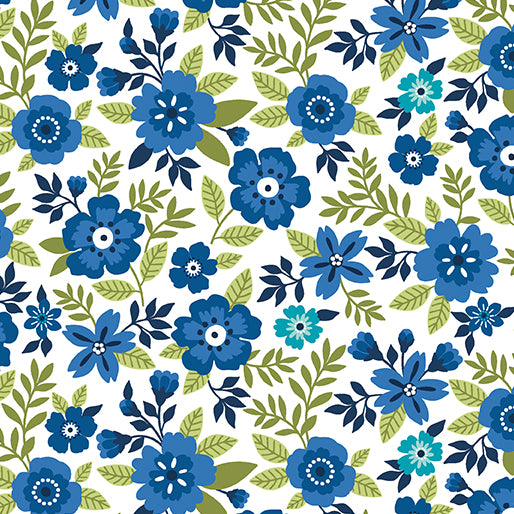 Asters Cobalt - Benatrex Designer Fabrics