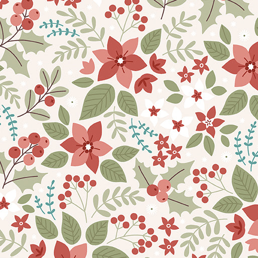 Yule Birch Holly & Hearth - Benartex Designer Fabrics