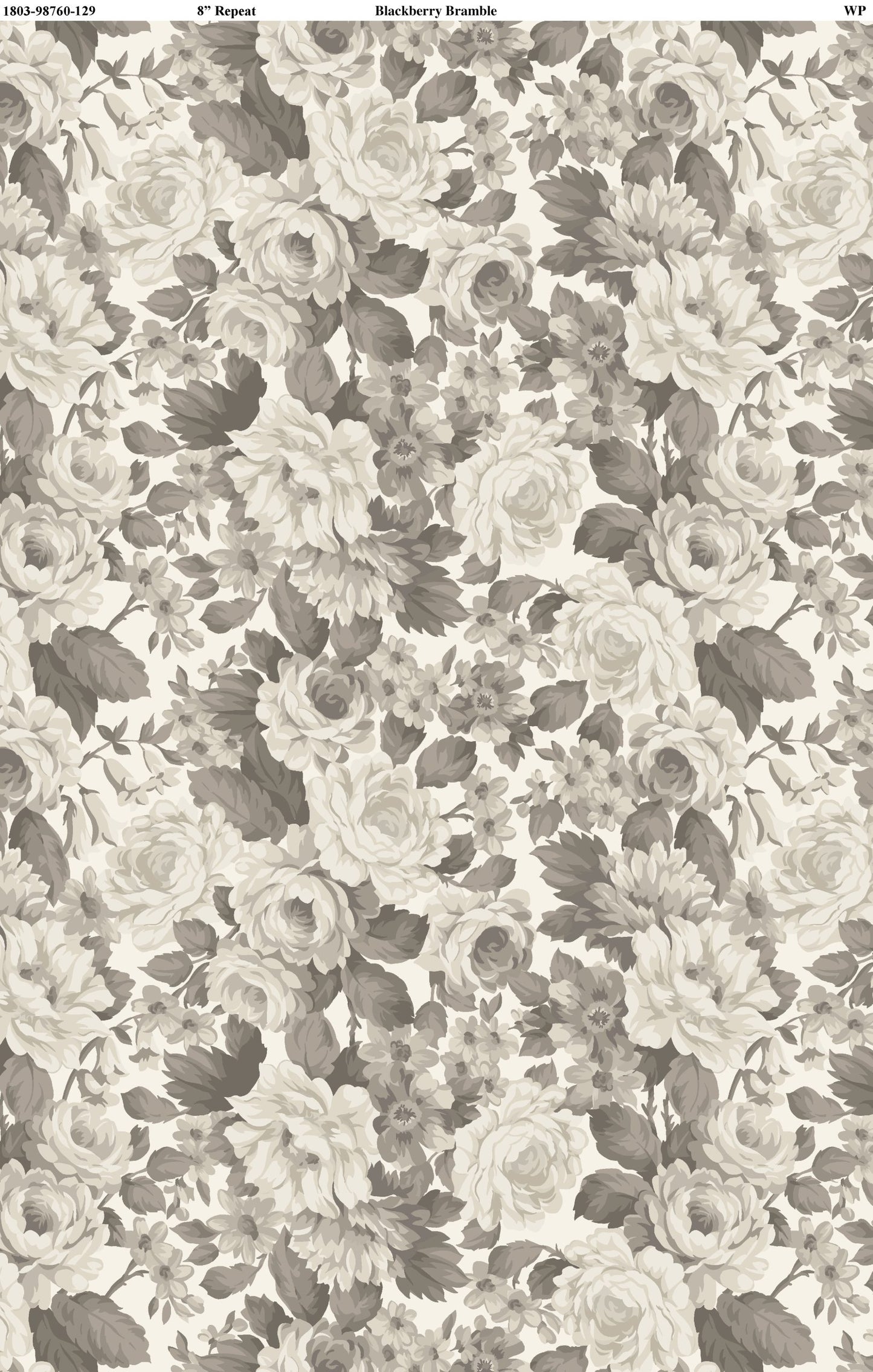 Blackberry Bramble Tonal Packed Ivory - Wilmington prints
