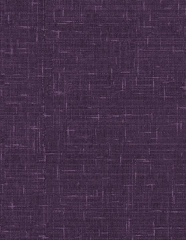 Blackberry Bramble Linen Texture Purple - Wilmington prints