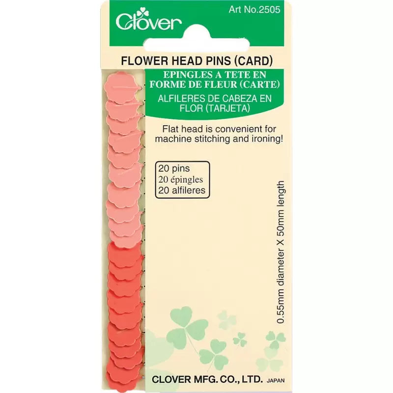 Clover Flower Head Pins 20pcs.