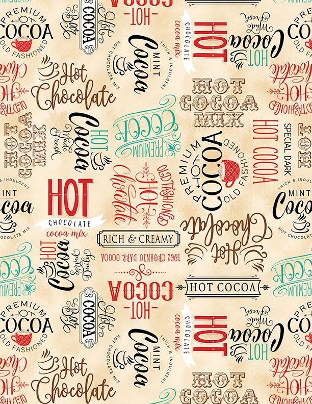 Cocoa Sweet Word Toss Cream Wilmington Prints By Danielle Leone