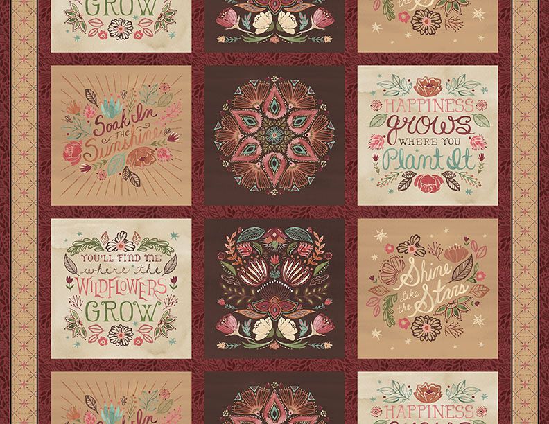 Floralscape Craft Panel Multi- Wilmington Prints