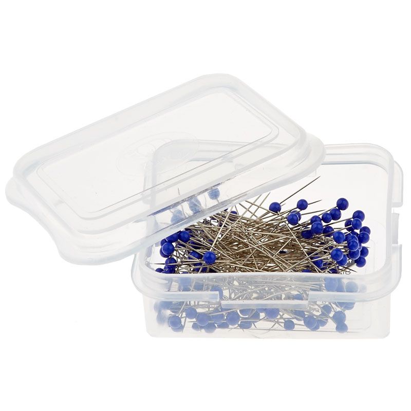 Ultra-Fine Glass Head Pins -Blue 150ct sz22 3/box