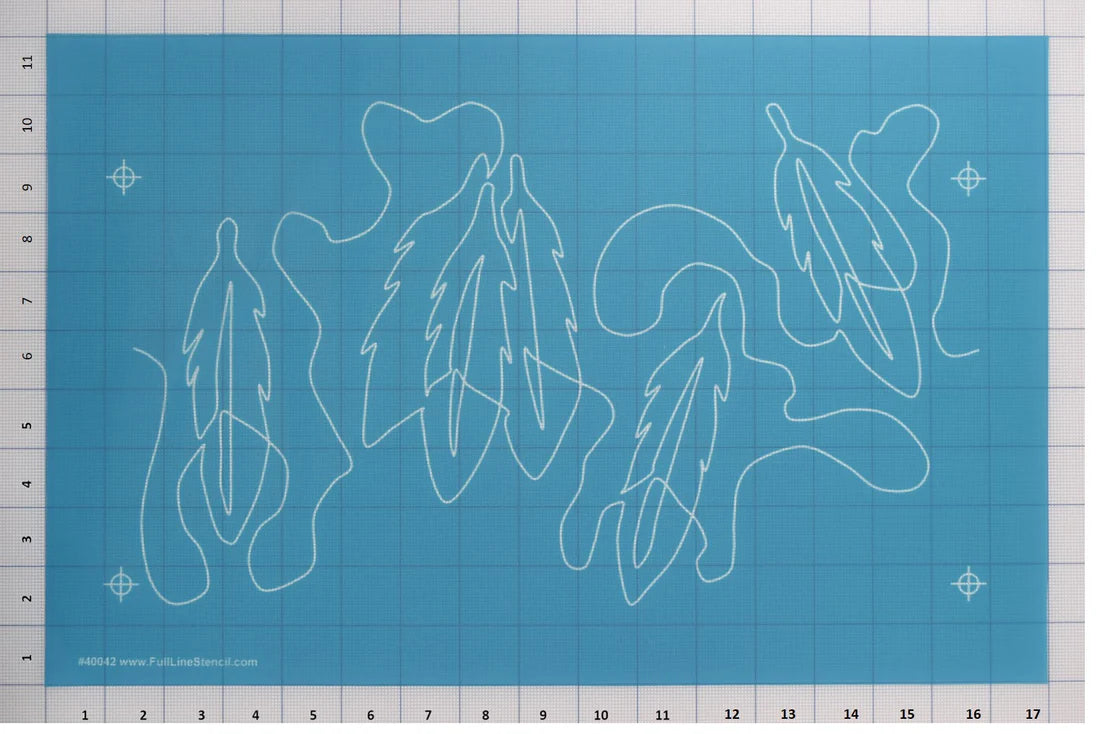 Three Feathers by Dave Hudson - Full Line Stencil #40042