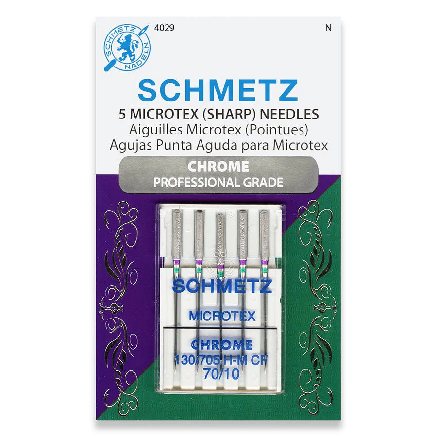 Microtex (Sharp) Chrome Needles 70/10 - Schmetz