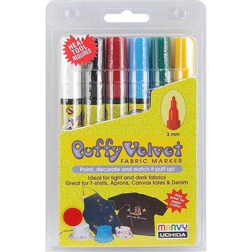 Marvy Uchida Puffy Velvet Fabric Markers 3mm