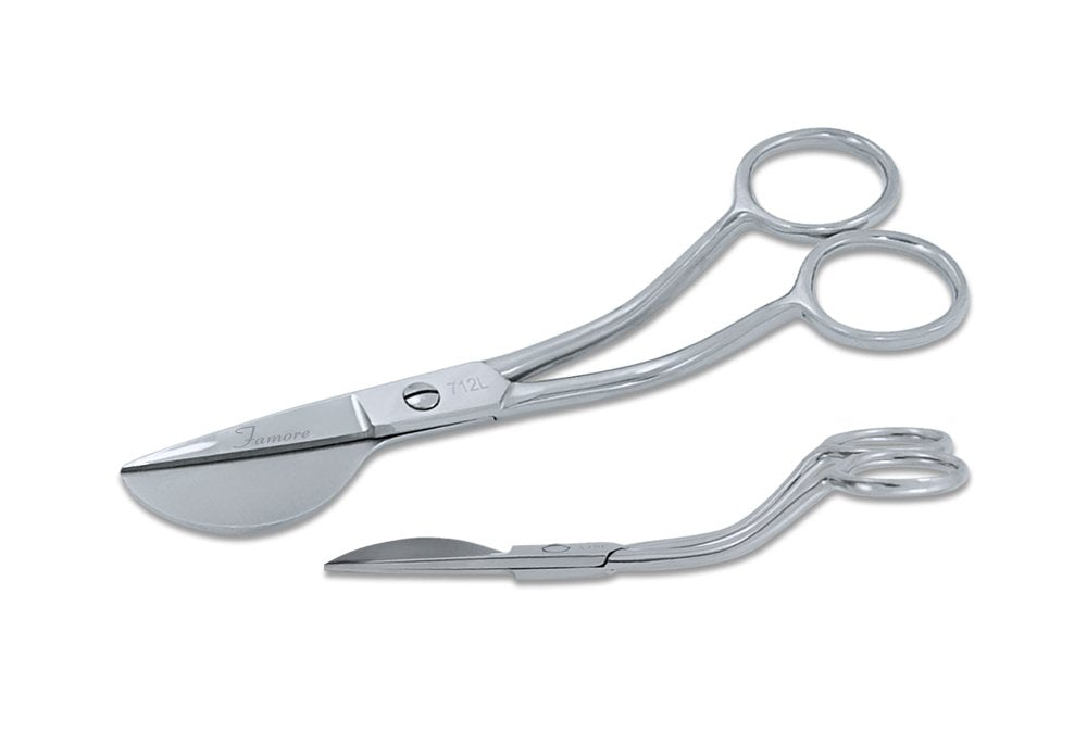 6" Left Handed Duckbill Appliqué Scissors - Famore