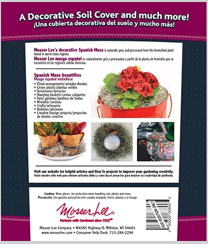 Mosser Lee Spanish Moss, 250 Cubic Inches
