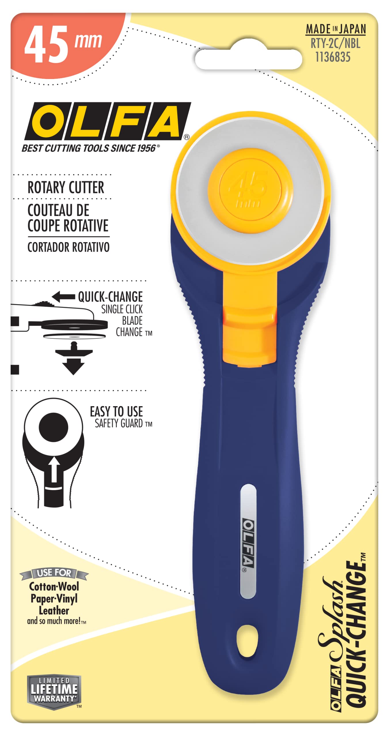 Olfa Splash Rotary Cutter 45mm
