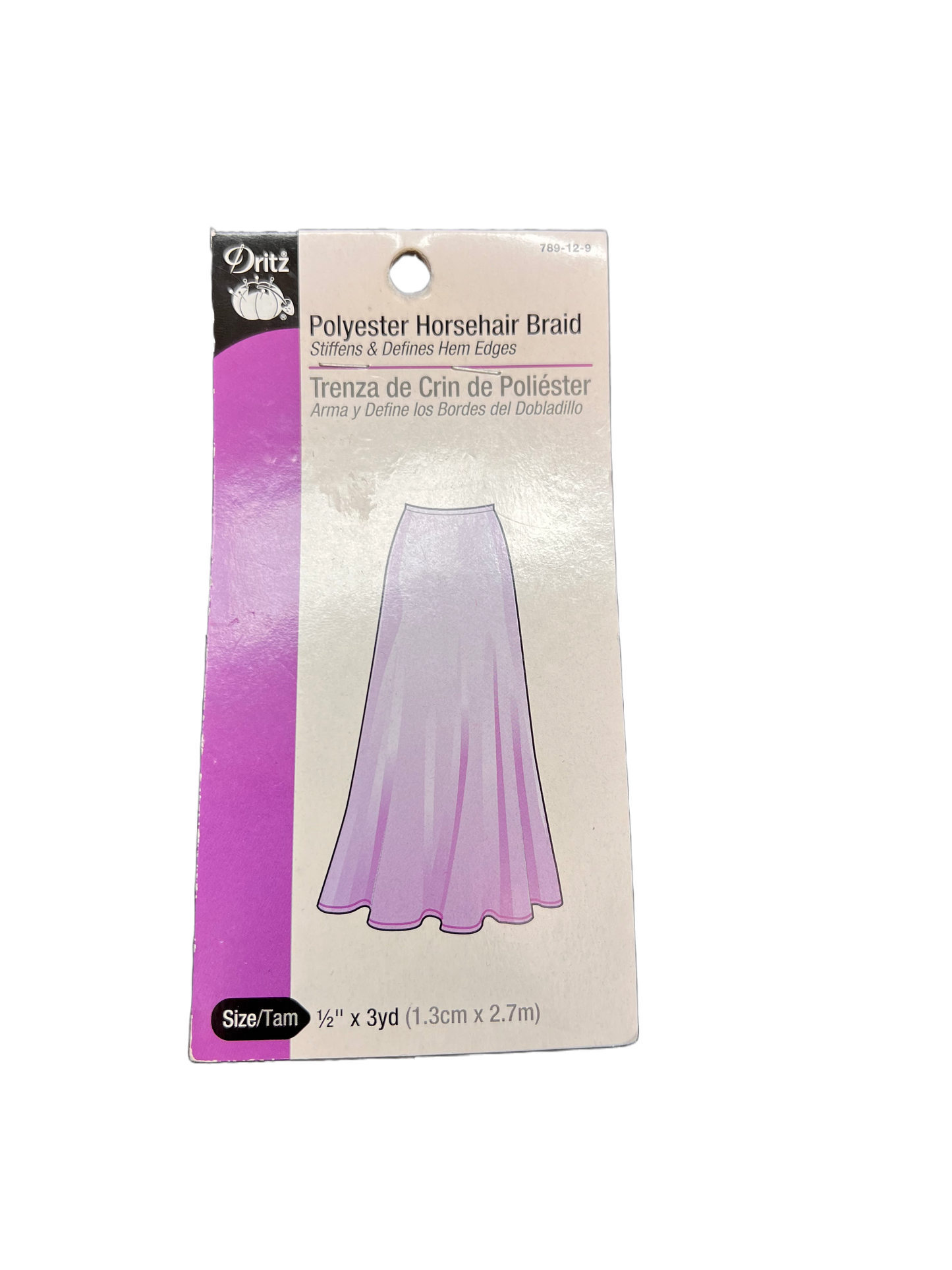 Dritz Polyester Horsehair Braid, 1/2"x3yd