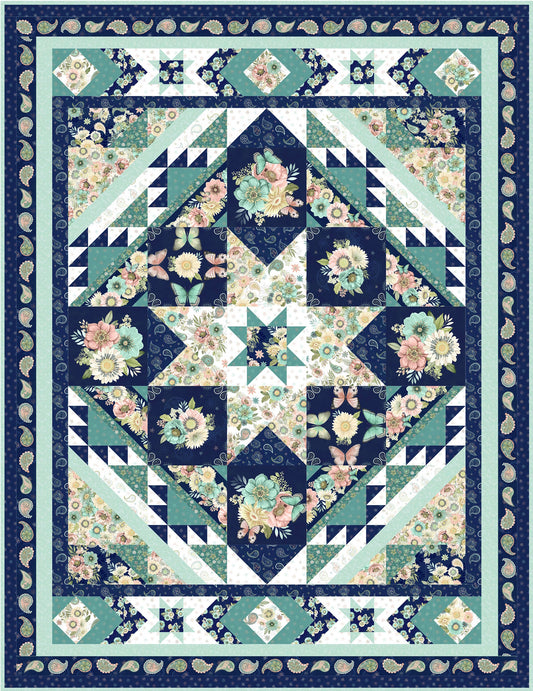Blissful Quilt Kit featuring the Blissful Collection from Wilmington Prints