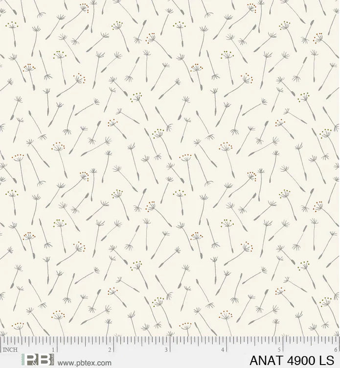 AU Naturel Dandelion Light Steel Green - P&B Textiles