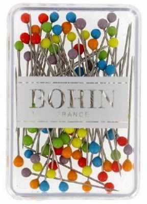 Glass Head Pins 1 3/16" Rainbow (Assorted) - Bohin