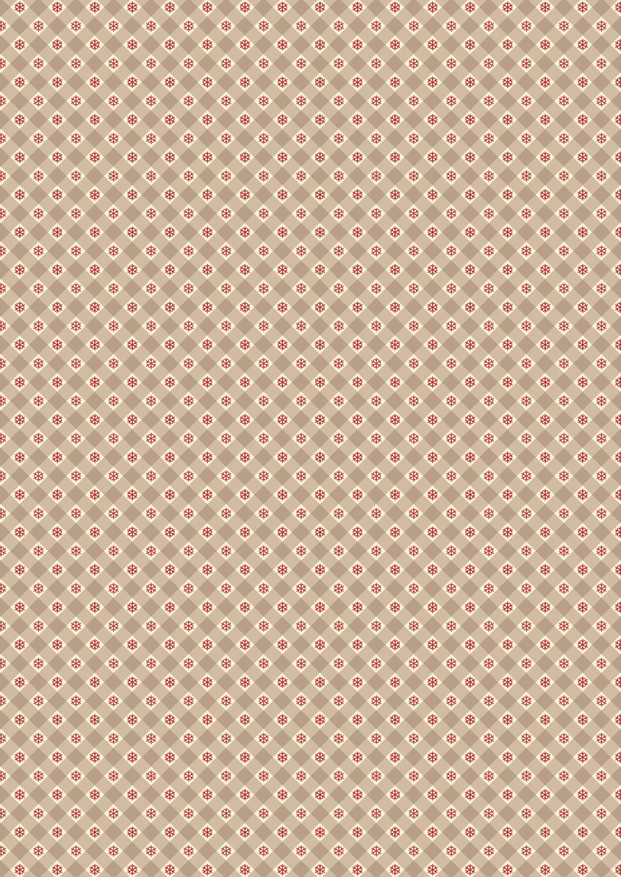 Snowflake gingham natural - Lewis & Irene