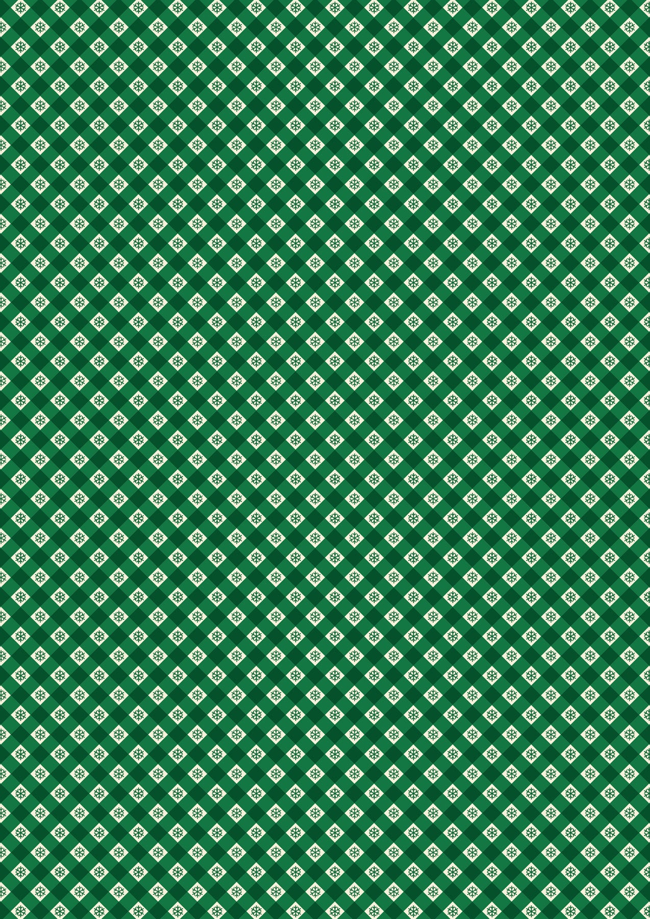 Snowflake gingham green - Lewis & Irene