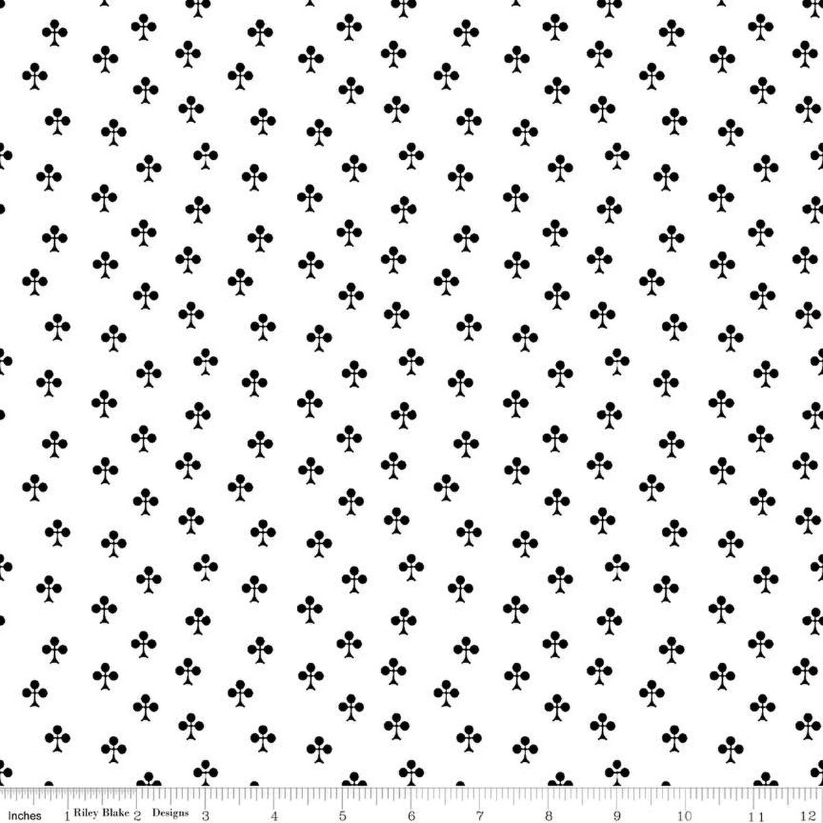 Clubs White Queen Of We'en by Riley Blake - Sold by the 1/4yd
