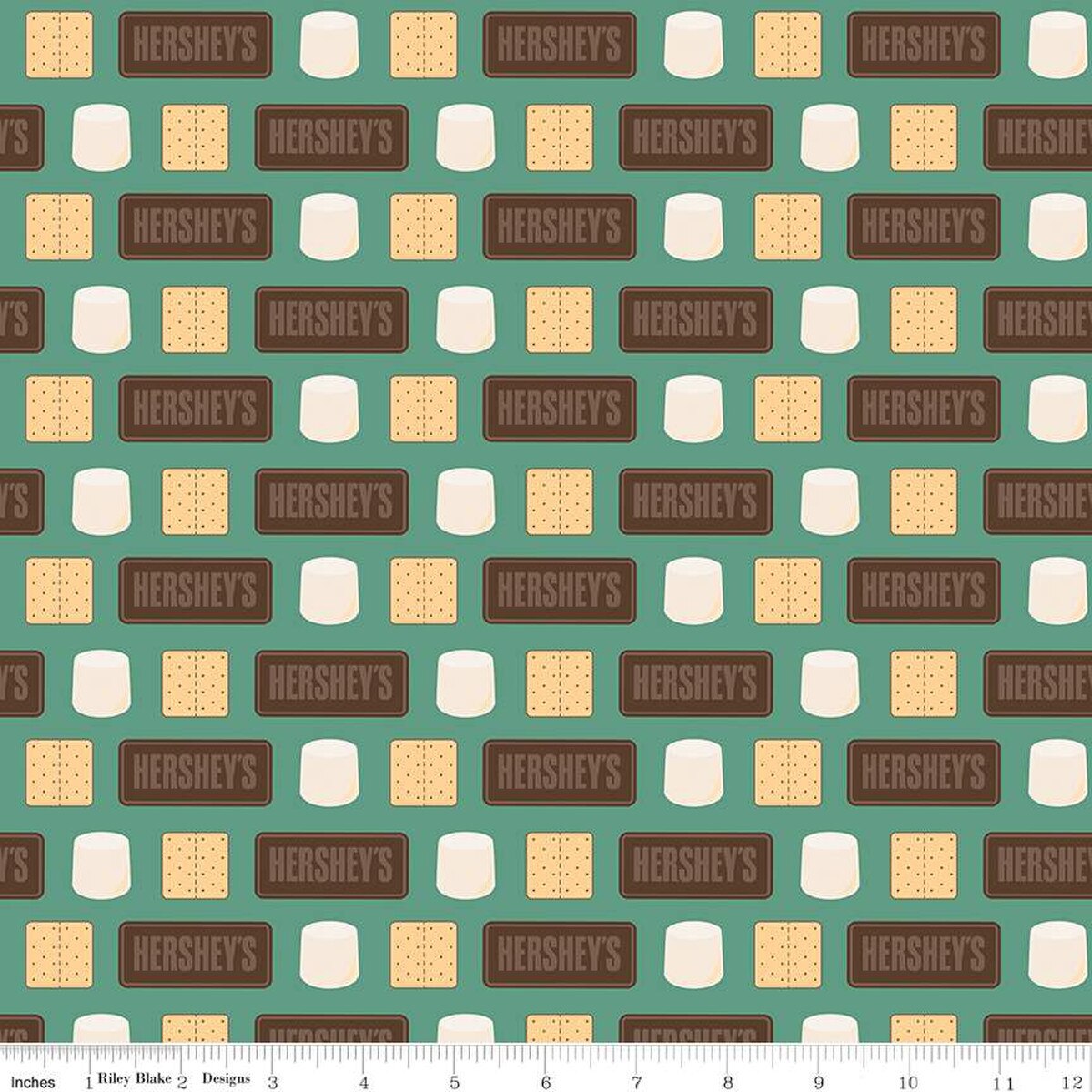 Camp S'mores Stripe Green - Riley Blake