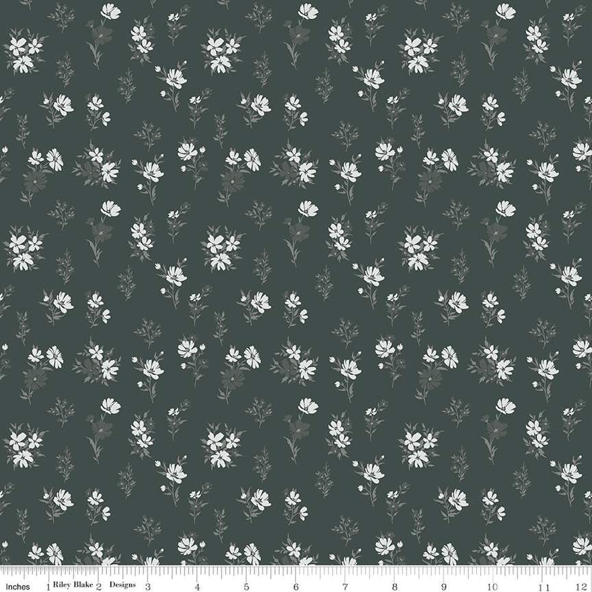 A Walk on the Prairie Floral Deep River - Riley Blake Designs