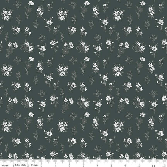 A Walk on the Prairie Floral Deep River - Riley Blake Designs