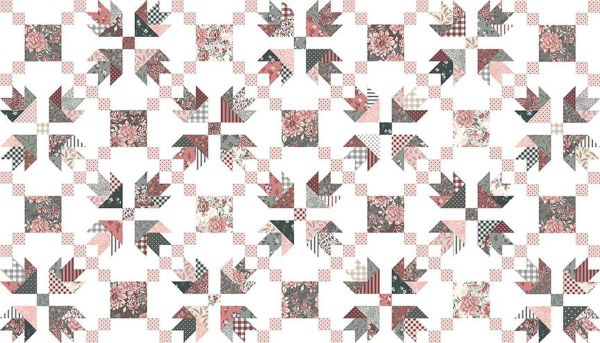 A Walk on the Prairie Prairie Chain Cheater White - Riley Blake Designs
