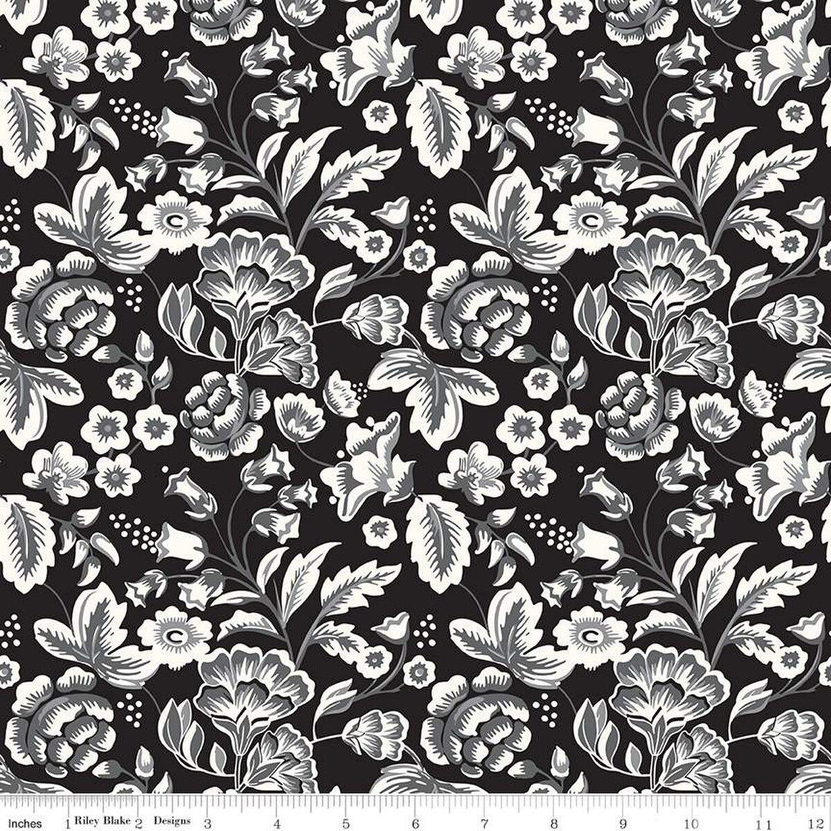 Midnight Meadow Main Black - Riley Blake Designs