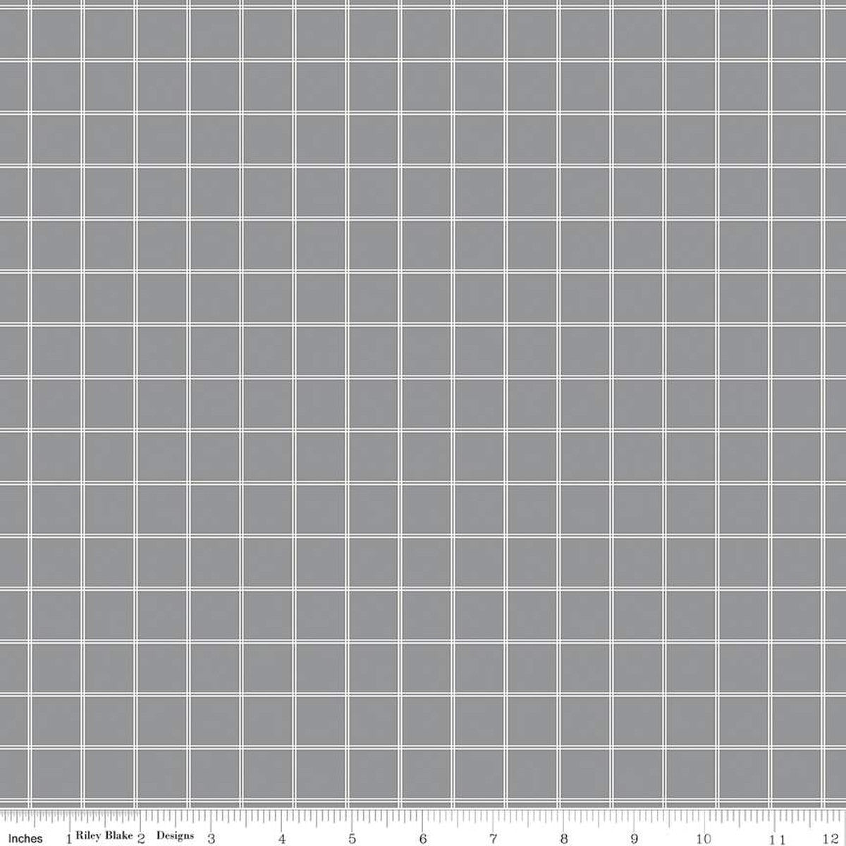 Midnight Meadow Grid Gray - Riley Blake Designs