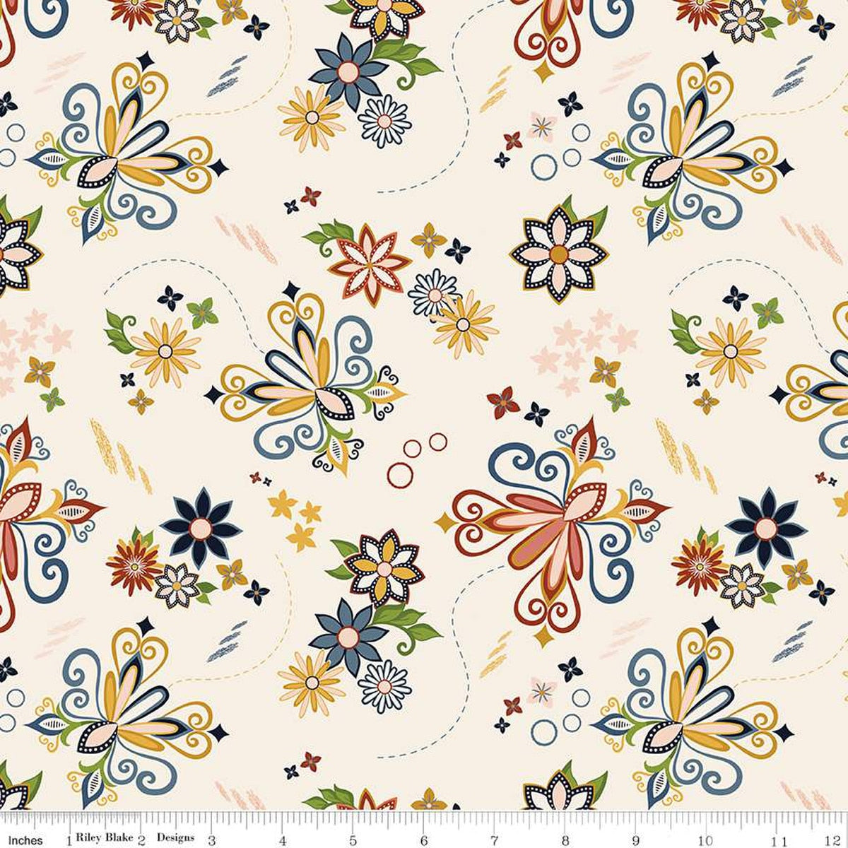 Curated Blooms Dance Cream - Riley Blake Designs