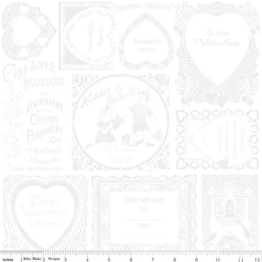 Take Heart Frame Blender White-on-White  - Riley Blake Designs