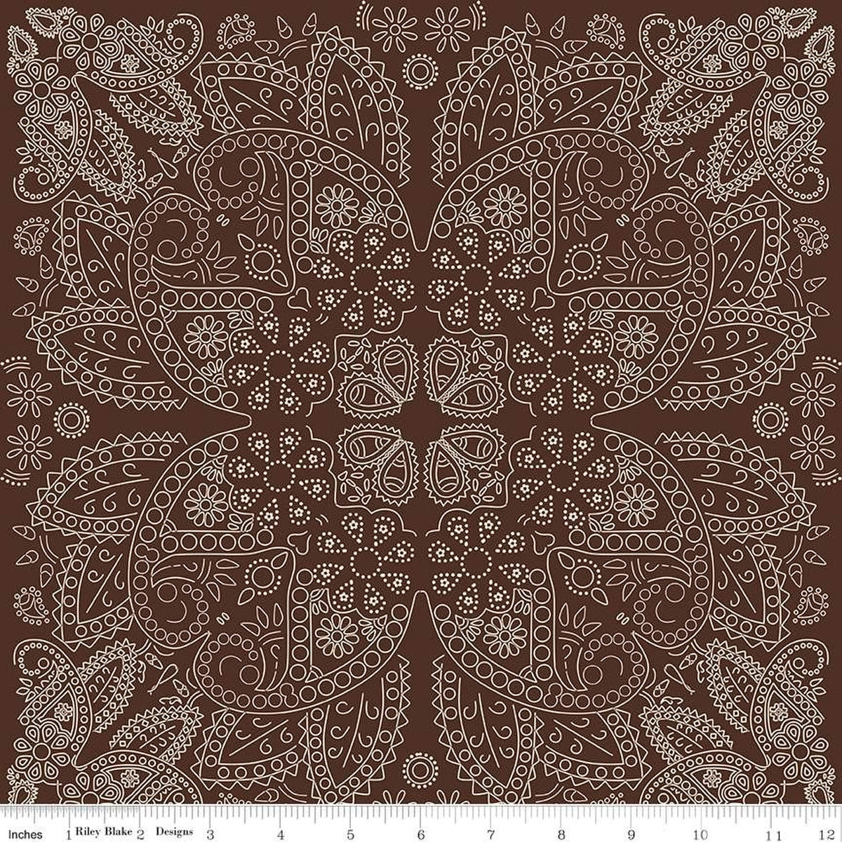 Cowboys Bandana Brown - Riley Blake Designs