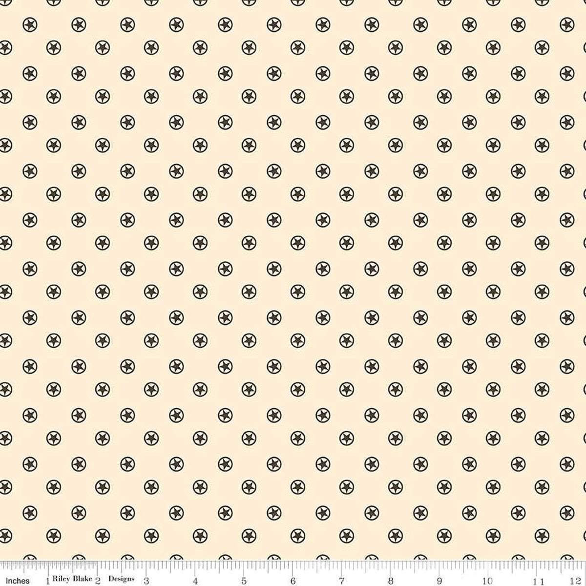 Cowboys Circle Stars Cream - Riley Blake Designs