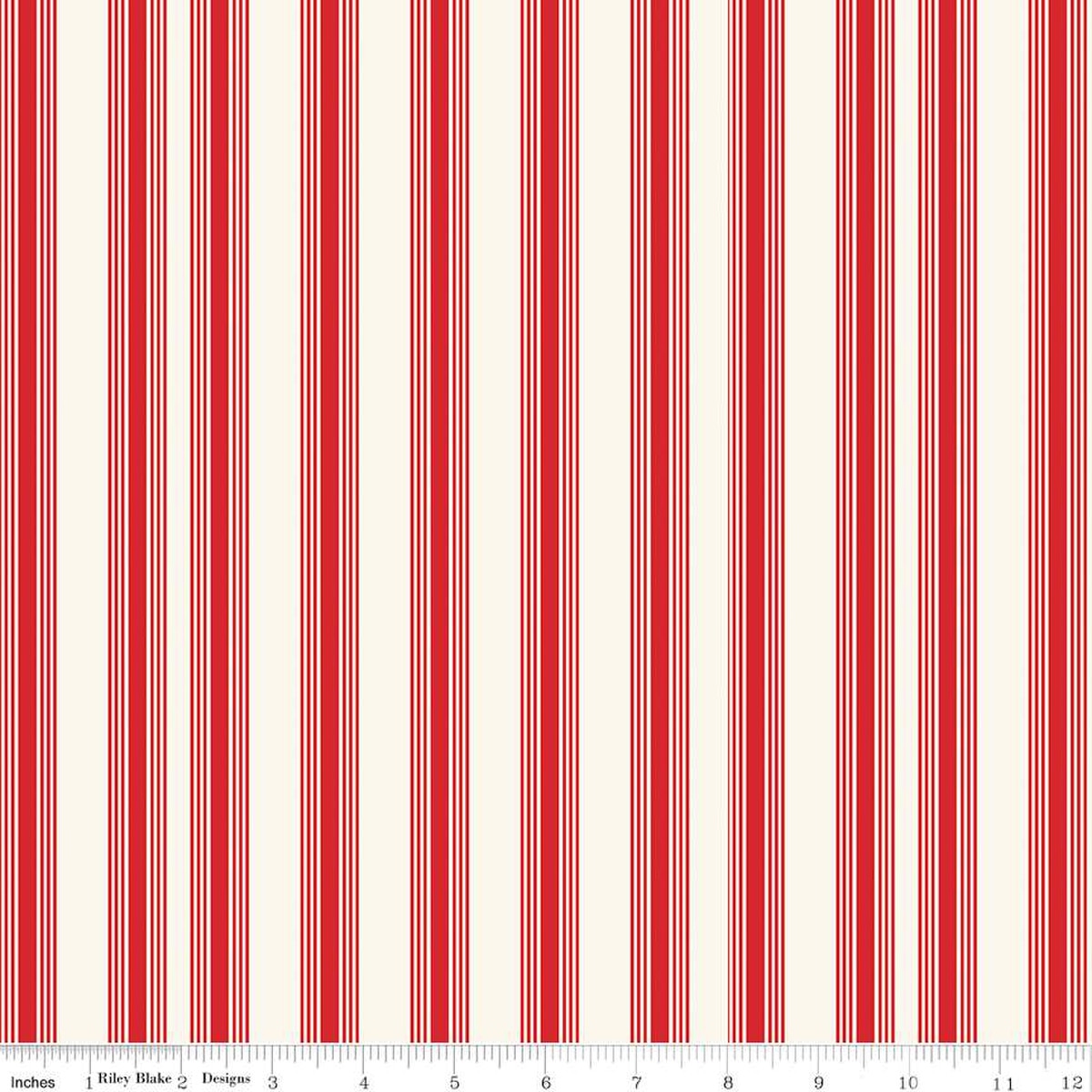 Freedom Garden Stripes Red - Riley Blake Designs