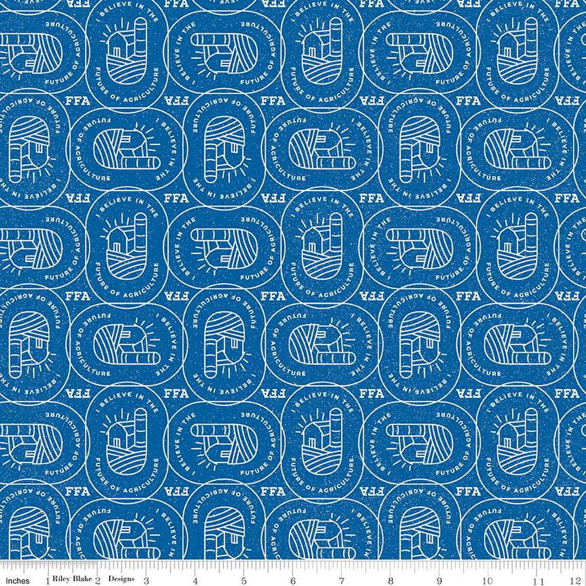 FFA Forever Blue 2 Farm Patch Blue - Riley Blake Designs
