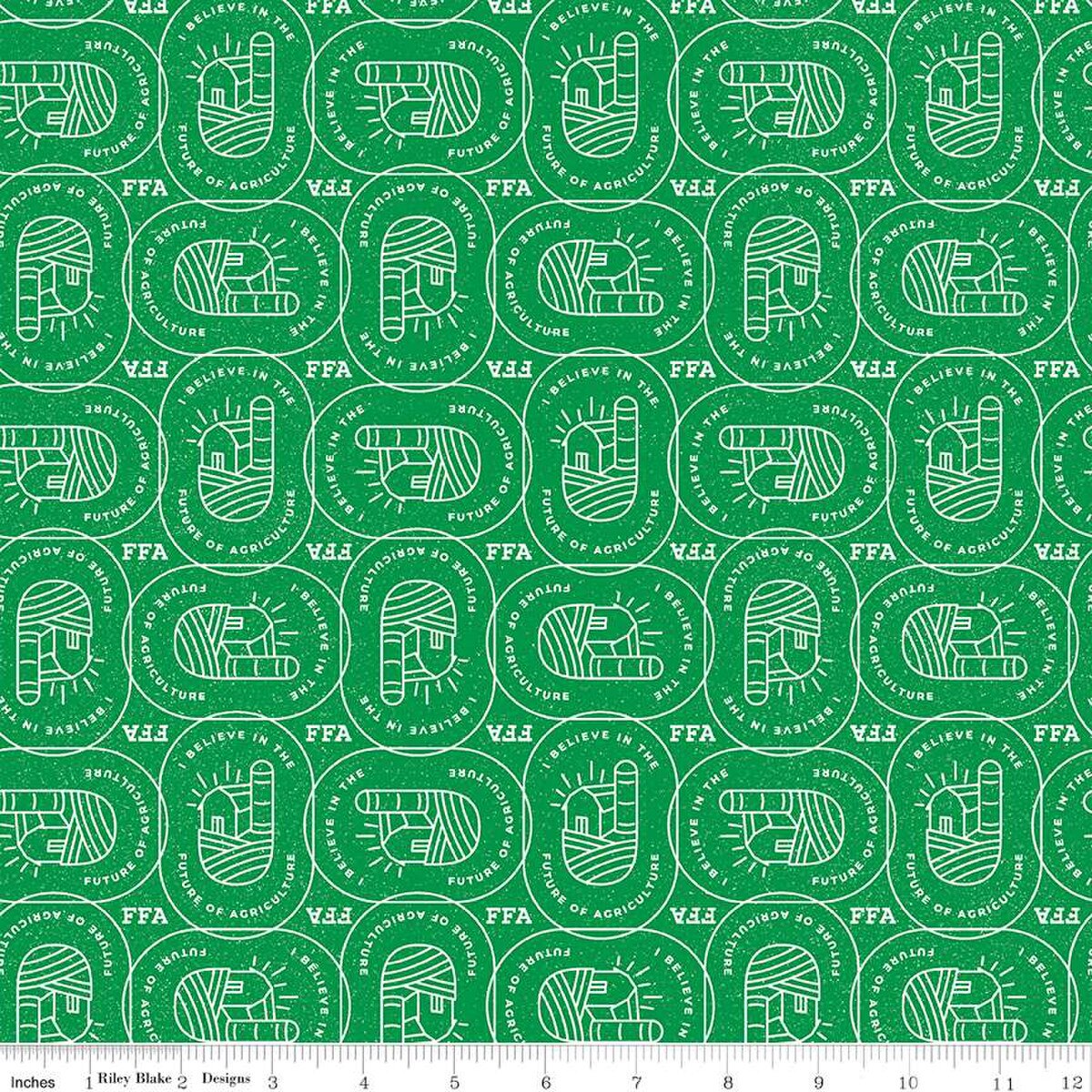 FFA Forever Blue 2 Farm Patch Green - Riley Blake Designs