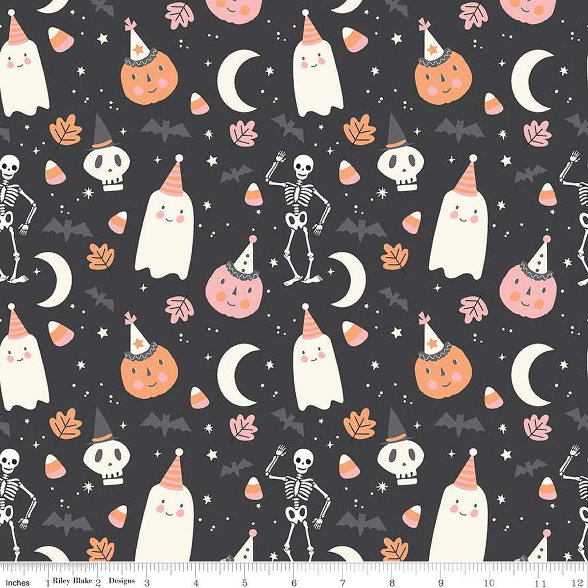 Hey Pumpkin Main Charcoal - Riley Blake Designs