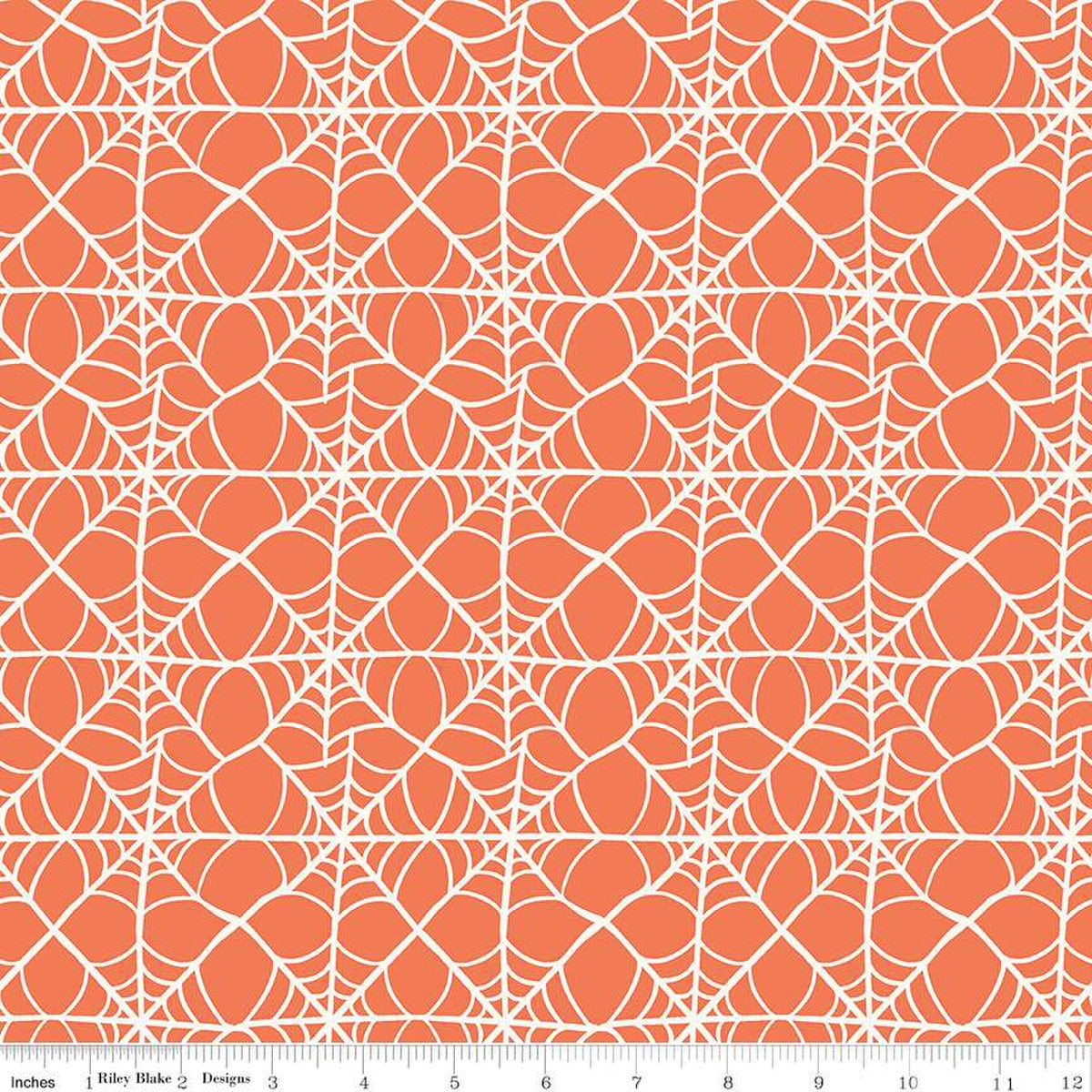 Hey Pumpkin Webs Orange - Riley Blake Designs