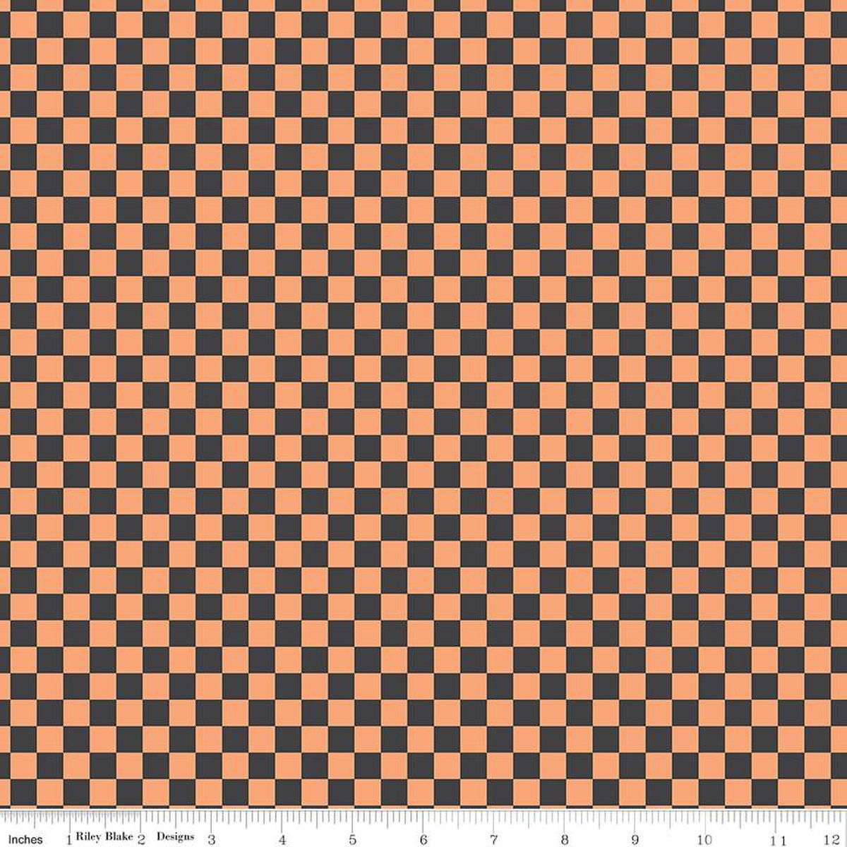 Hey Pumpkin Checks Charcoal - Riley Blake Designs