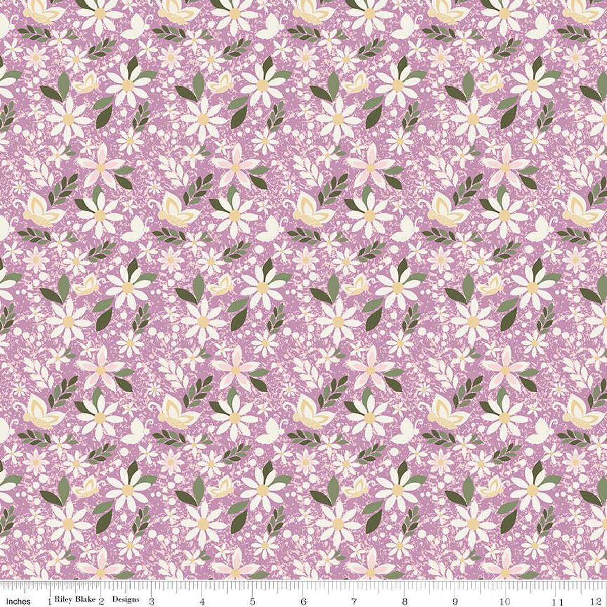 Juju's Petals Dance Lilac - Riley Blake Designs