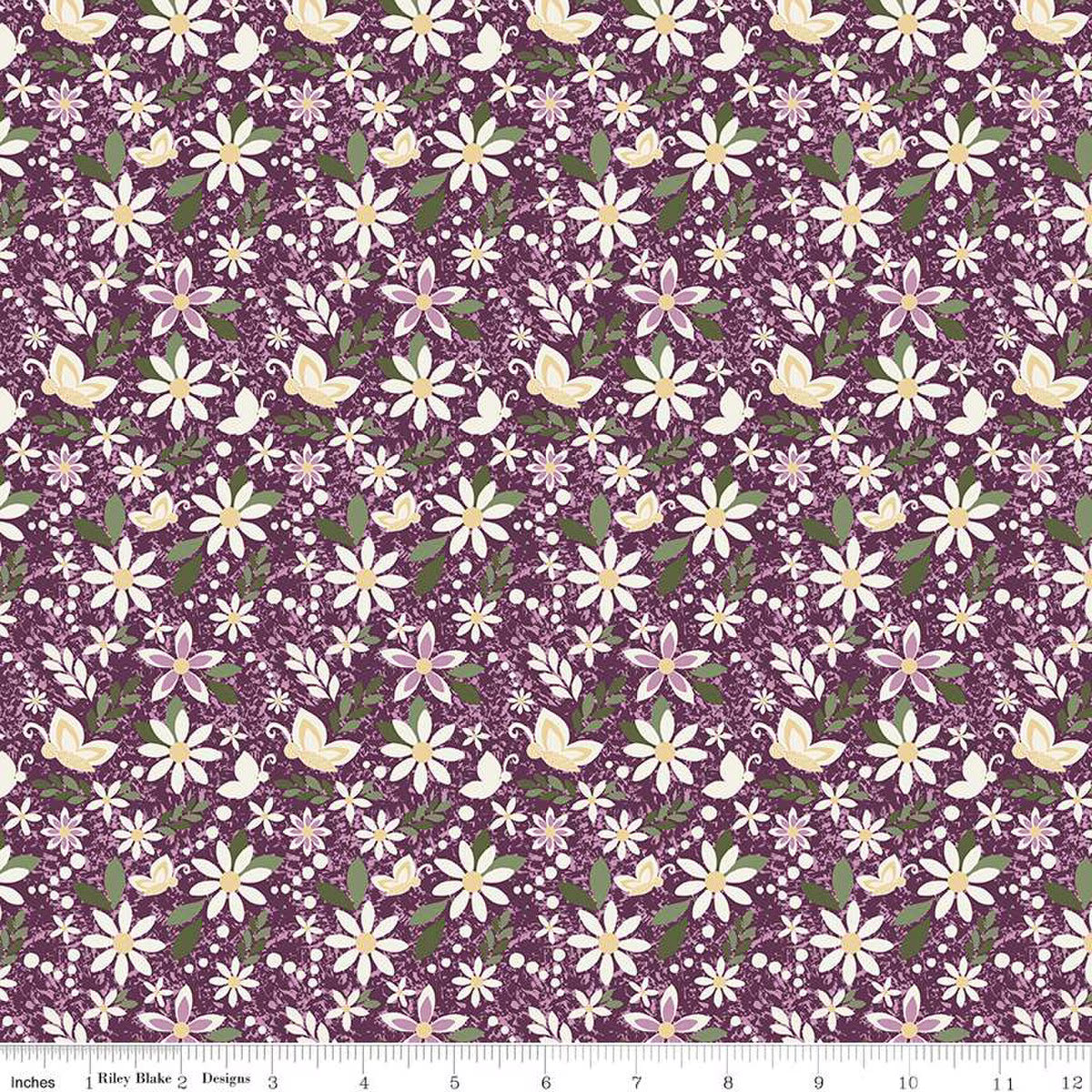 Juju's Petals Dance Purple - Riley Blake Designs