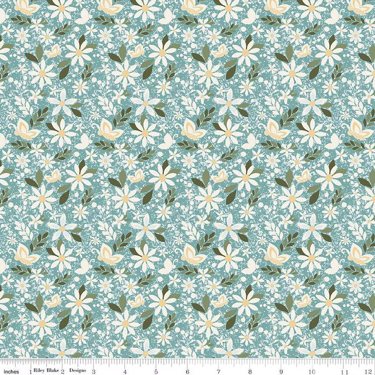 Juju's Petals Dance Teal - Riley Blake Designs