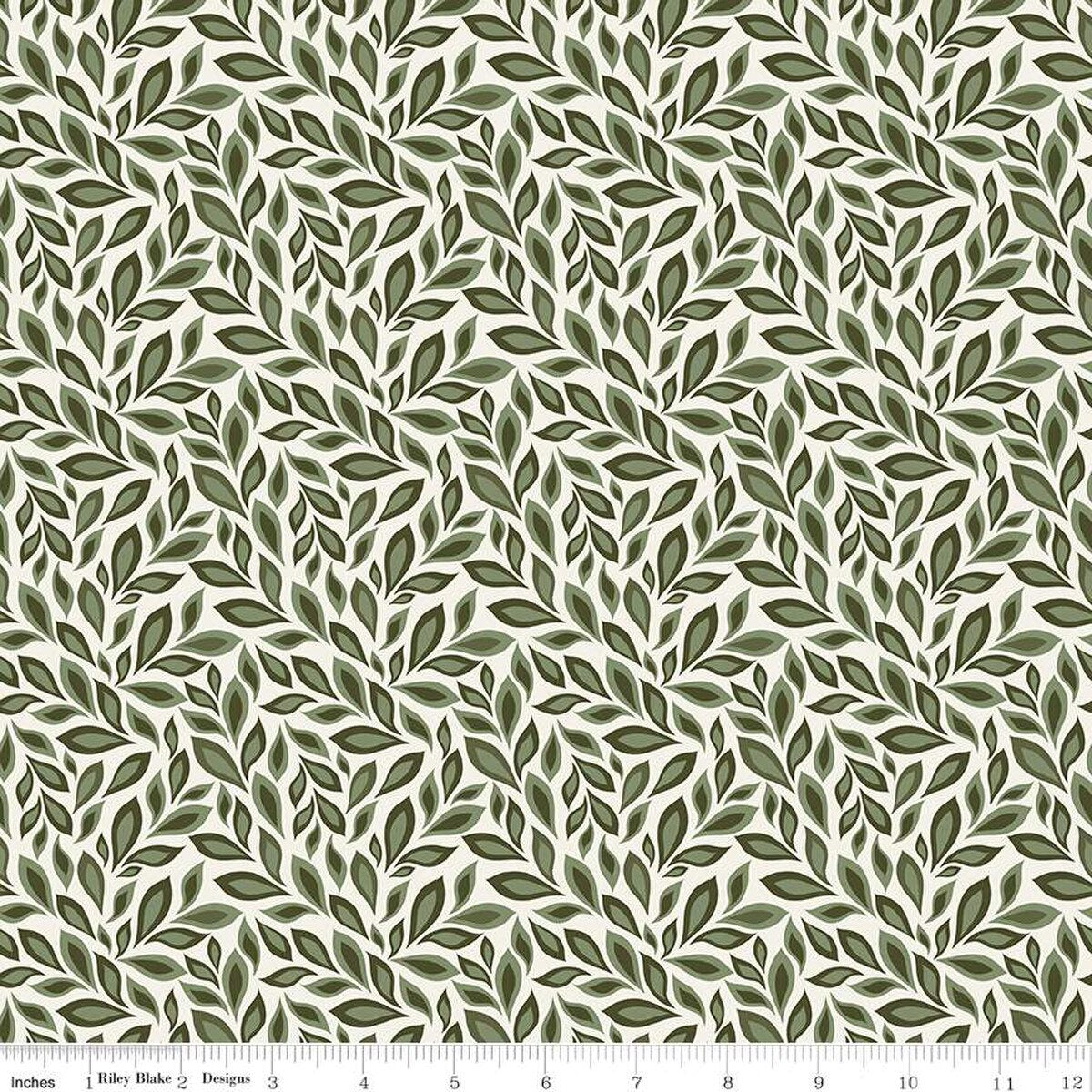 Juju's Petals Leaves Cream - Riley Blake Designs