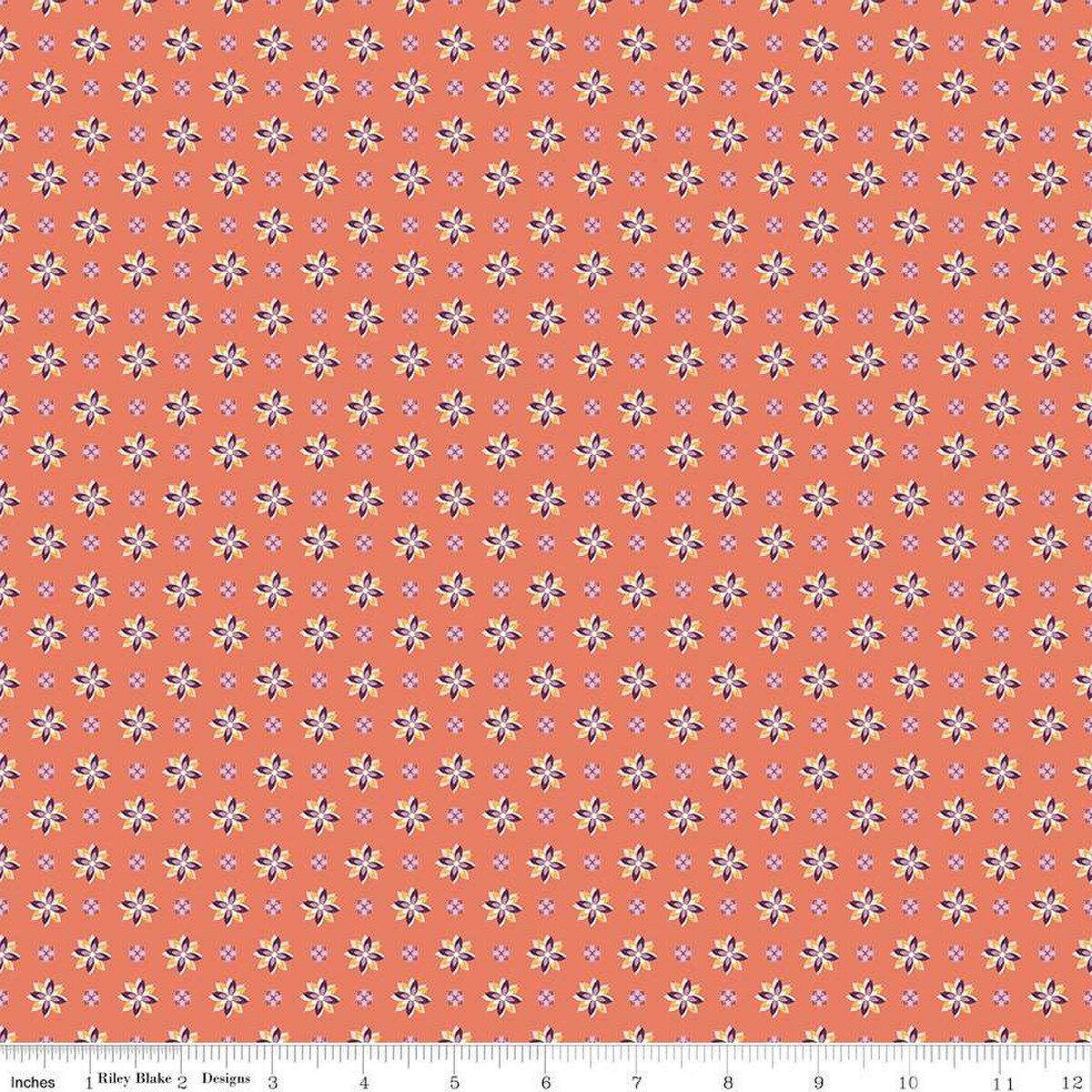 Juju's Petals Calico Orange - Riley Blake Designs